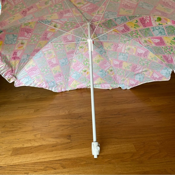 Rare Lilly Pulitzer 2000s Patchwork Print Beach Umbrella HTF - Picture 6 of 16